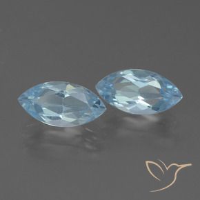Pedras preciosas de Topázio Céu azul natural de 4.99 ct, Marquesa, VVS-VS