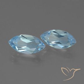 Pedras preciosas de Topázio Céu azul natural de 4.45 ct, Marquesa, VVS