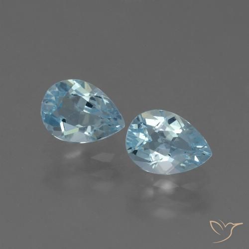 1.84ctw Natural Céu azul Topázio, Formato de pêra, VVS-VS
