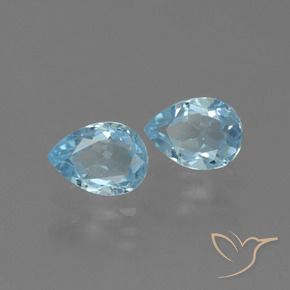 Pedras preciosas de Topázio Céu azul natural de 1.70 ct, Formato de pêra, VVS-VS
