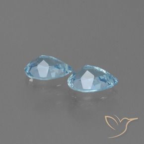 Pedras preciosas de Topázio Céu azul natural de 1.69 ct, Formato de pêra, VVS-VS