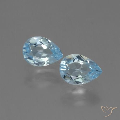 1.68ctw Natural Céu azul Topázio, Formato de pêra, VVS-VS