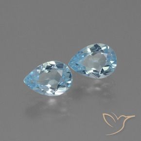 Pedras preciosas de Topázio Céu azul natural de 1.68 ct, Formato de pêra, VVS-VS