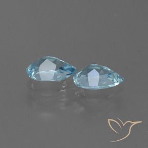 Pedras preciosas de Topázio Céu azul natural de 1.65 ct, Formato de pêra, VVS-VS