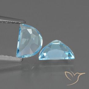 Pedras preciosas de Topázio Céu azul natural de 1.87 ct, Chique, VVS-VS