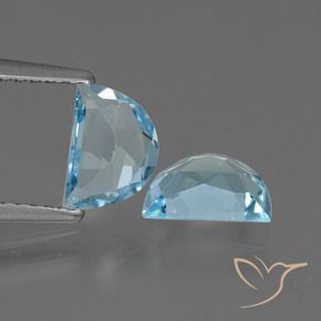 Pedras preciosas de Topázio Céu azul natural de 1.87 ct, Chique, VVS-VS