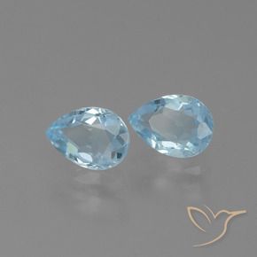 Pedras preciosas de Topázio Céu azul natural de 1.70 ct, Formato de pêra, VVS-VS