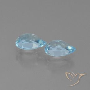 Pedras preciosas de Topázio Céu azul natural de 1.70 ct, Formato de pêra, VVS-VS