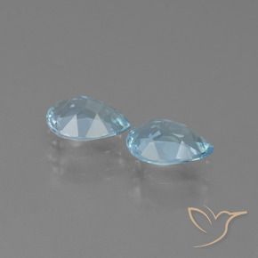 Pedras preciosas de Topázio Céu azul natural de 1.55 ct, Formato de pêra, VVS-VS