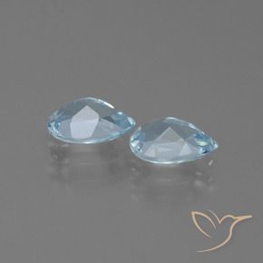 Pedras preciosas de Topázio Céu azul natural de 1.66 ct, Formato de pêra, VVS-VS