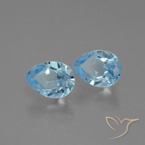 Pedras preciosas de Topázio Azul Suíço natural de 1.73 ct, Formato de pêra, VVS-VS