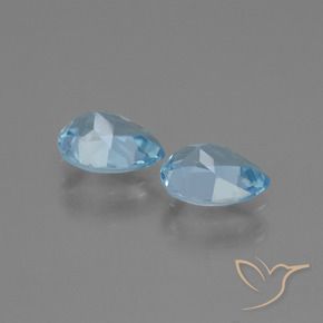 Pedras preciosas de Topázio Azul Suíço natural de 1.73 ct, Formato de pêra, VVS-VS