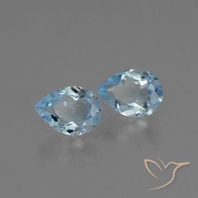 Pedras preciosas de Topázio Azul Suíço natural de 1.49 ct, Formato de pêra, VVS-VS