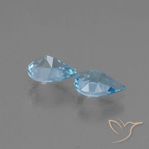 Pedras preciosas de Topázio Céu azul natural de 1.63 ct, Formato de pêra, VVS-VS