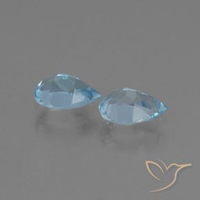 Pedras preciosas de Topázio Céu azul natural de 1.66 ct, Formato de pêra, VVS-VS