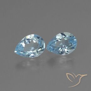 Pedras preciosas de Topázio Céu azul natural de 1.76 ct, Formato de pêra, VVS-VS