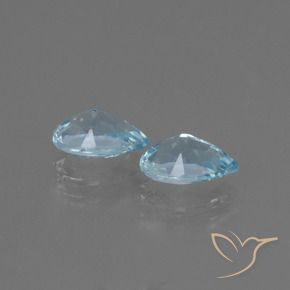 Pedras preciosas de Topázio Céu azul natural de 1.76 ct, Formato de pêra, VVS-VS