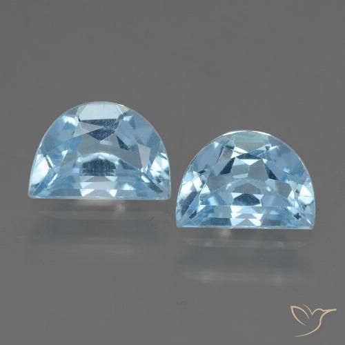 2.00ctw Natural Céu azul Topázio, Chique, VVS-VS