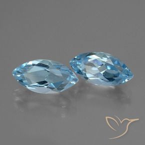 Pedras preciosas de Topázio Céu azul natural de 5.08 ct, Marquesa, VVS-VS