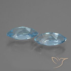 Pedras preciosas de Topázio Céu azul natural de 5.08 ct, Marquesa, VVS-VS