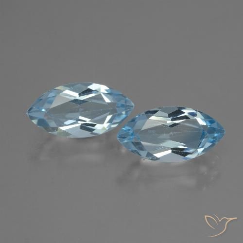 4.46ctw Natural Céu azul Topázio, Marquesa, VVS