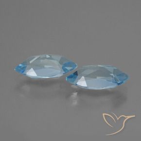 Pedras preciosas de Topázio Céu azul natural de 4.46 ct, Marquesa, VVS
