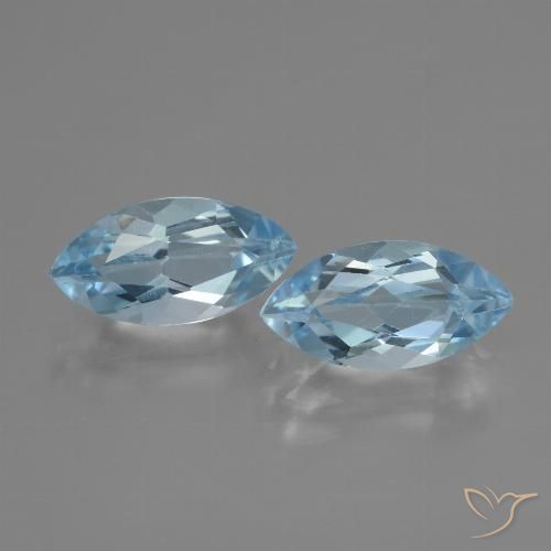 4.67ctw Natural Céu azul Topázio, Marquesa, VVS-VS