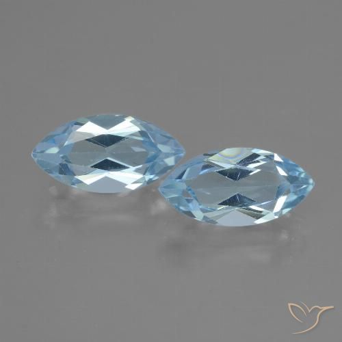 4.48ctw Natural Céu azul Topázio, Marquesa, VVS-VS