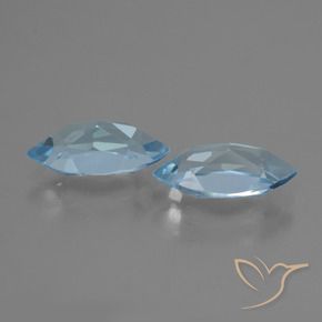 Pedras preciosas de Topázio Céu azul natural de 4.48 ct, Marquesa, VVS-VS