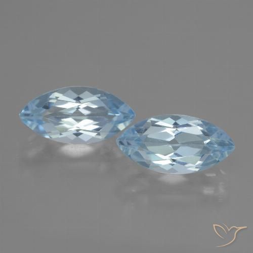 4.75ctw Natural Céu azul Topázio, Marquesa, VVS-VS