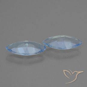 Pedras preciosas de Topázio Céu azul natural de 3.50 ct, Marquesa, VVS-VS