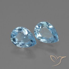 Pedras preciosas de Topázio Céu azul natural de 1.72 ct, Formato de pêra, VVS-VS