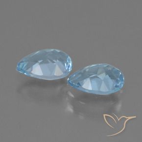 Pedras preciosas de Topázio Céu azul natural de 1.72 ct, Formato de pêra, VVS-VS