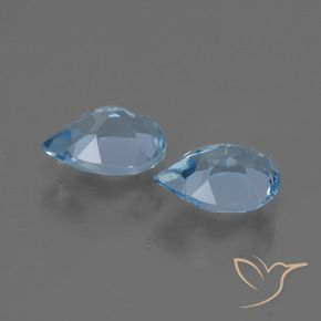 Pedras preciosas de Topázio Céu azul natural de 1.71 ct, Formato de pêra, VVS-VS