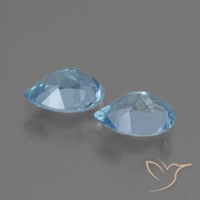 Pedras preciosas de Topázio Céu azul natural de 1.77 ct, Formato de pêra, VVS-VS