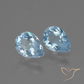 Pedras preciosas de Topázio Céu azul natural de 1.70 ct, Formato de pêra, VVS-VS
