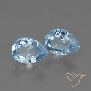 Pedras preciosas de Topázio Céu azul natural de 1.69 ct, Formato de pêra, VVS-VS