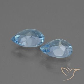Pedras preciosas de Topázio Céu azul natural de 1.69 ct, Formato de pêra, VVS-VS