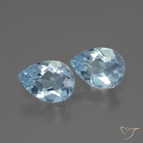 Pedras preciosas de Topázio Céu azul natural de 1.65 ct, Formato de pêra, VVS-VS