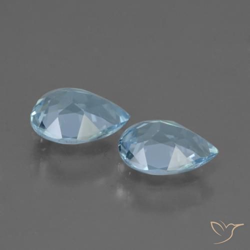 Pedras preciosas de Topázio Céu azul natural de 1.65 ct, Formato de pêra, VVS-VS