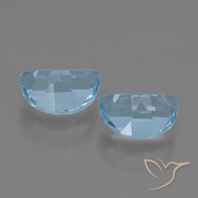 Pedras preciosas de Topázio Azul Suíço natural de 2.08 ct, Chique, VVS