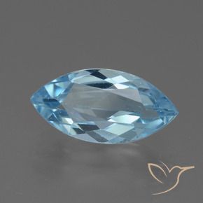 Topázio Azul Suíço Natural 2.19ct, Marquesa, VVS-VS