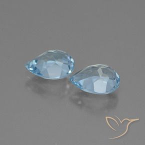 Pedras preciosas de Topázio Céu azul natural de 1.73 ct, Formato de pêra, VVS-VS