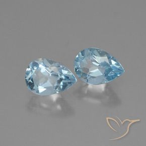 Pedras preciosas de Topázio Céu azul natural de 1.78 ct, Formato de pêra, VVS-VS