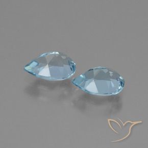 Pedras preciosas de Topázio Céu azul natural de 1.78 ct, Formato de pêra, VVS-VS