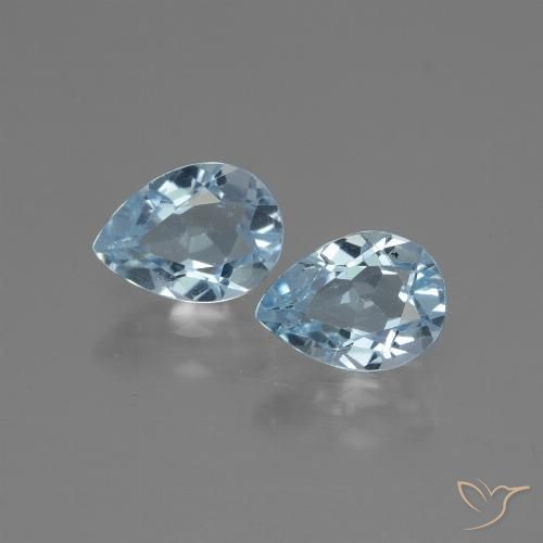1.79ctw Natural Céu azul Topázio, Formato de pêra, VVS-VS
