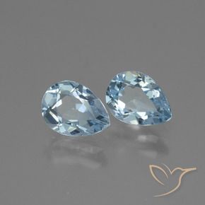 Pedras preciosas de Topázio Céu azul natural de 1.79 ct, Formato de pêra, VVS-VS