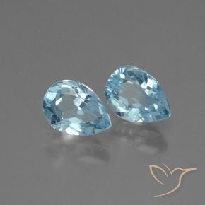 Pedras preciosas de Topázio Céu azul natural de 1.83 ct, Formato de pêra, VVS-VS