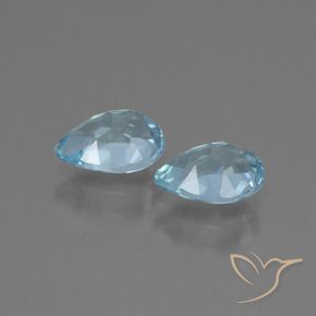 Pedras preciosas de Topázio Céu azul natural de 1.83 ct, Formato de pêra, VVS-VS