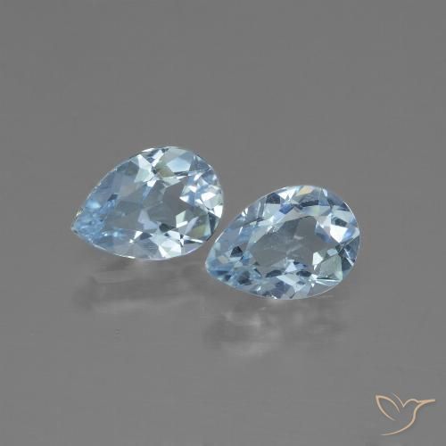 1.63ctw Natural Céu azul Topázio, Formato de pêra, VVS-VS